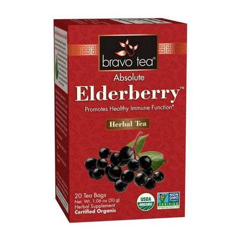 Bravo Tea, Absolute Elderberry Herbal Tea, 20 Bags Bravo Tea