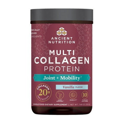 Ancient Nutrition, Multi Collagen Protein Joint Plus Mobility Vanilla, 7.48 Oz Ancient Nutrition