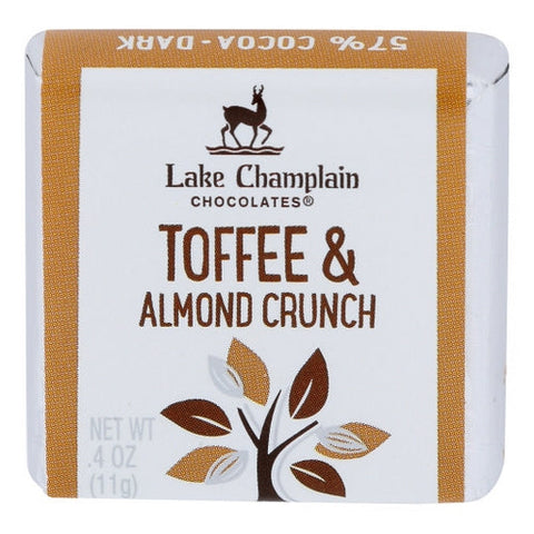 Lake Champlain, Organic Chocolate Squar Toffee & Almond Crunch, 0.4 Oz