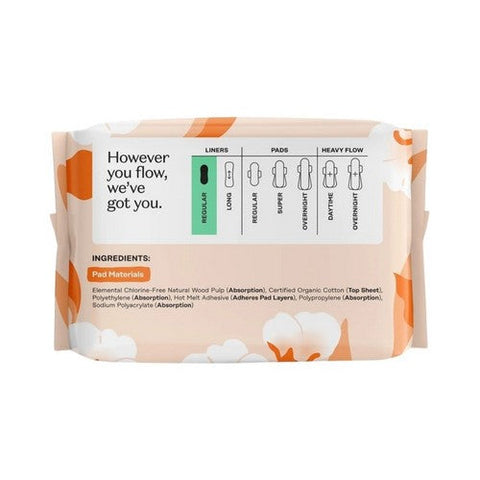 The Honey Pot, 100% Organic Cotton Cover Everyday Liners, 30 Count