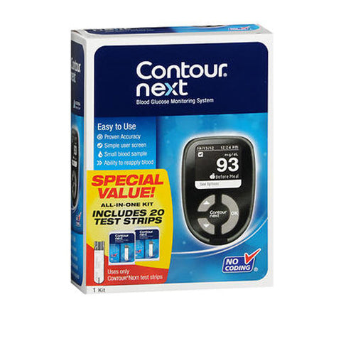Contour, Contour Next Blood Glucose Monitoring System, 1 Count Contour