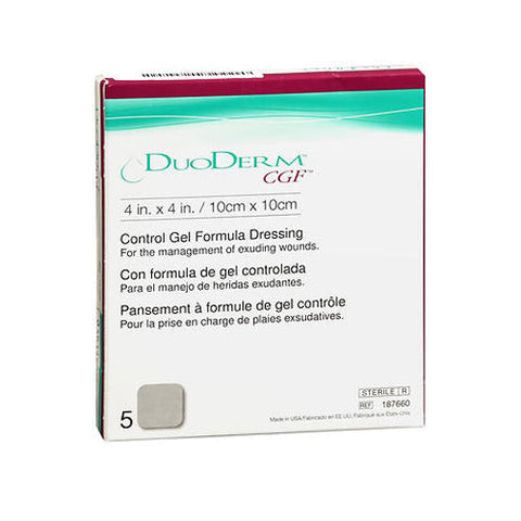 Convatec, Duoderm Control Gel Formula Dressings 4 Inch X 4 Inch, 5 Count Convatec