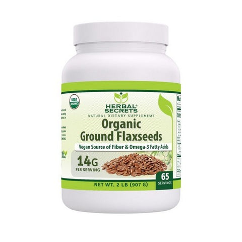 Amazing Nutrition, Herbal Secrets Organic Ground Flaxseed Powder, 2 lbs