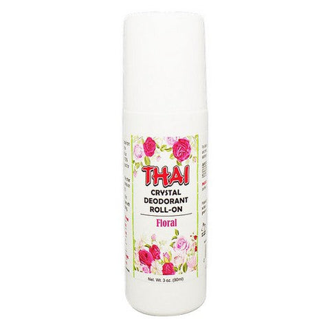 Thai Deodorant Stone, Thai Deodorant Roll On Floral, 3 Oz Thai Deodorant Stone