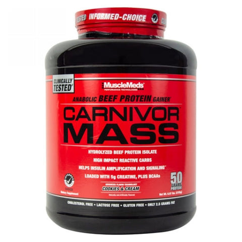 Muscle Meds, Carnivor Mass Cookie & Cream, 6 Lbs Muscle Meds
