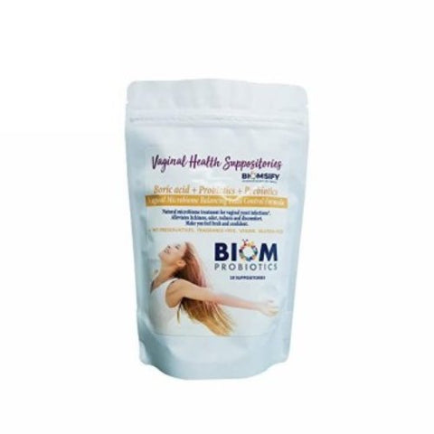 Biom Probiotics, VagiBiom Boric Acid + Probiotics Suppository, 10 Count Biom Probiotics