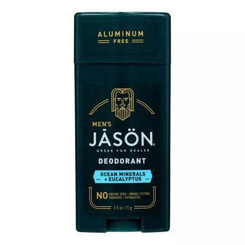 Jason Natural Products, Men'S Deodorant Aluminum Free Ocean Minerals + Eucalyptus, 2.5 Oz Jason Natural Products