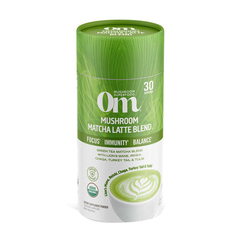 Om Mushrooms, Mushroom Matcha Latte Blend, 8.47 Oz Om Mushrooms
