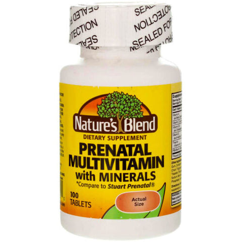 Prenatal Multivitamin With Minerals 100 Tabs by Nature's Blend
