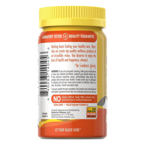 Sundance, Vitamins Vitamin D3 Vegetarian Gummies Natural Pineapple, 48 Count Sundance