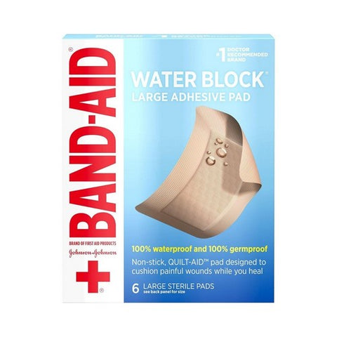 Band-Aid, Water Block Flex Large Adhesive Pad, 6 Count Band-Aid