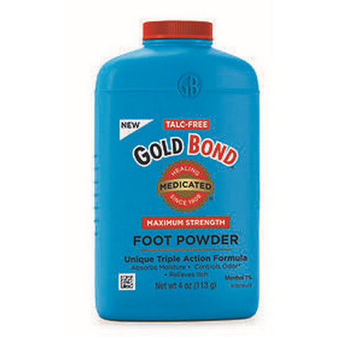 Gold Bond, Medicated Menthol 1% Anti-Itch Foot Powder Maximum Strength, 4 Oz Gold Bond