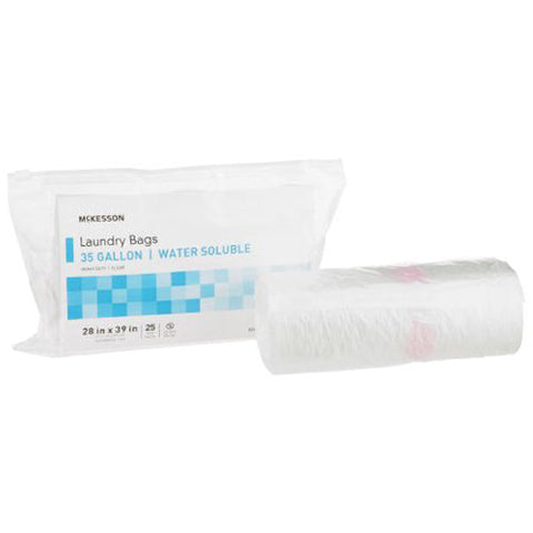 McKesson, Water Soluble Laundry Bag 30-35 gal Capacity, Pack Of 25