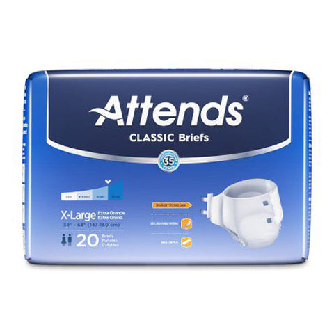 Attends, Classic Briefs X-Large, Count of 20 Attends