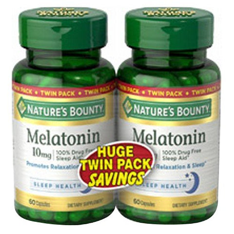 Melatonin Twin Pack 60 + 60 Count by Nature's Bounty
