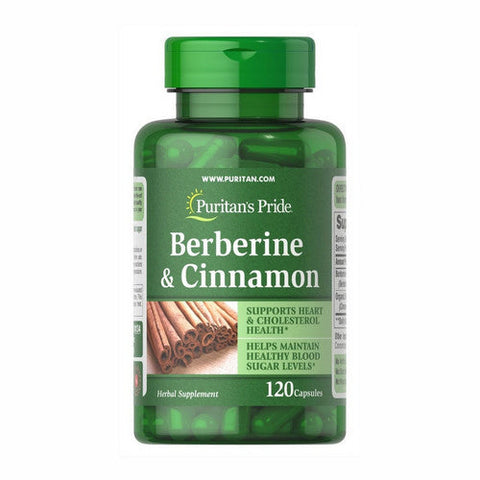 Puritan's Pride, Berberine and Cinnamon, 120 Capsules Puritan's Pride