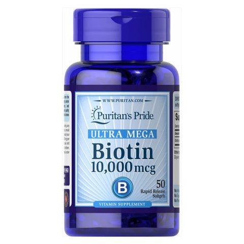 Puritan's Pride, Biotin, 10,000 mcg, 50 Softgels Puritan's Pride