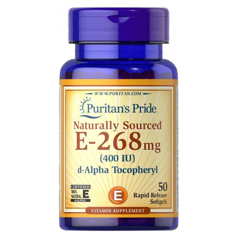 Puritan's Pride, Vitamin E-400 IU Naturally Sourced, 50 Softgels Puritan's Pride