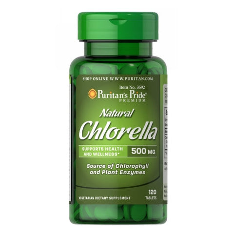 Puritan's Pride, Natural Chlorella, 500 mg, 120 Tablets Puritan's Pride