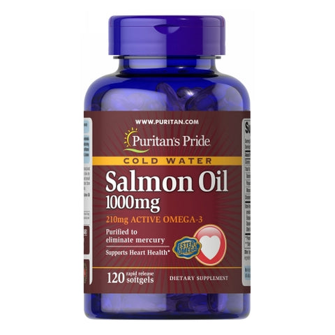 Omega-3 Salmon Oil 120 Softgels by Puritan's Pride