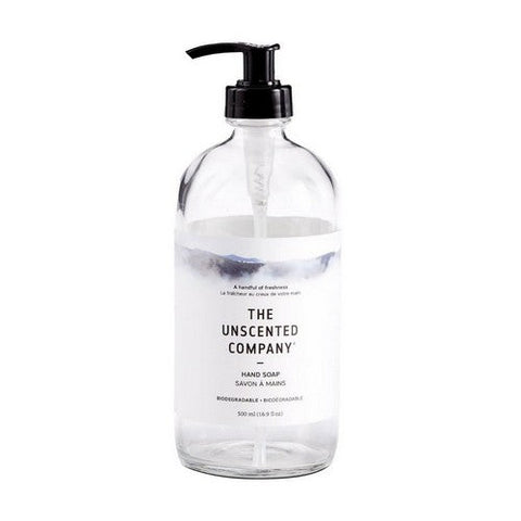 The Unscented Company, Hand Soap Refillable Glass Bottle Unscented, 15.7 Oz The Unscented Company