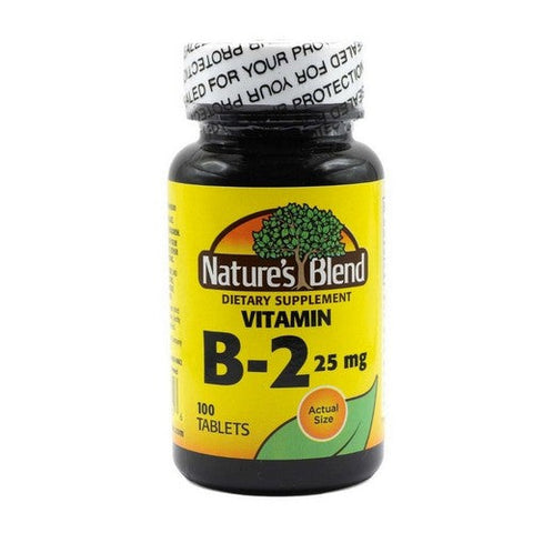 Nature's Blend, Vitamin B-2, 25 mg, 100 Tabs Nature's Blend