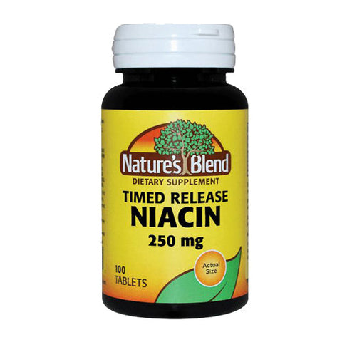 Nature's Blend, Niacin Timed Release, 250 Mg, 100 Tabs Nature's Blend