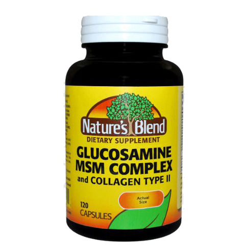Glucosamine & MSM Complex & Collagen Type II 120 Caps by Nature's Blend