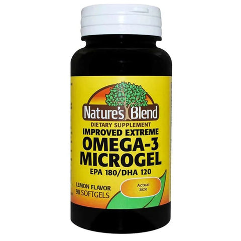 Omega-3 Microgel Extreme EPA/DHA 90 Softgels by Nature's Blend