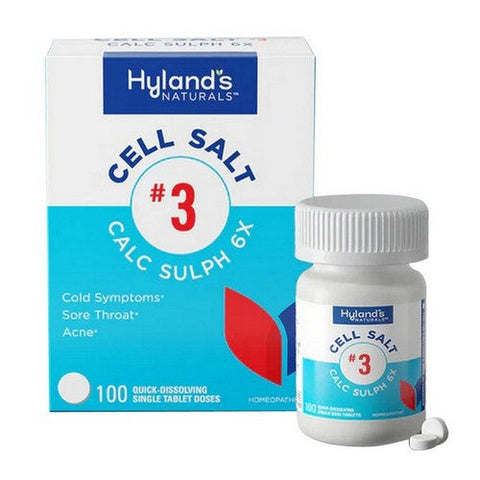 Hylands, Cell Salt #3 Calc Sulph 6x, 100 Tabs Hylands