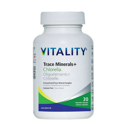 Vitality, VITALITY Trace Minerals + Chlorella, 30 VegCaps Vitality