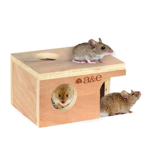 A&E Cage Company, A & E Cages Small Animal Hut, Mouse, Wood, 1 Each/5 1/4 in X 3 7/8 in X 3 in A&E Cage Company