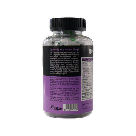 Fitday, Fitday Sleep Gummies, Mango Flavour 30 Chewable Gummies Fitday