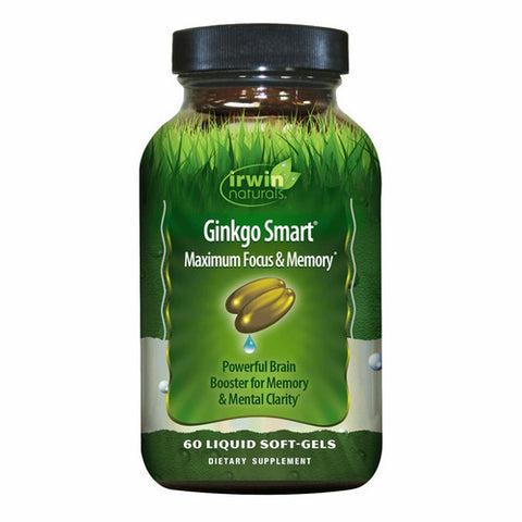 Ginkgo Smart Maximum Focus & Memory 60 Softgels by Irwin Naturals
