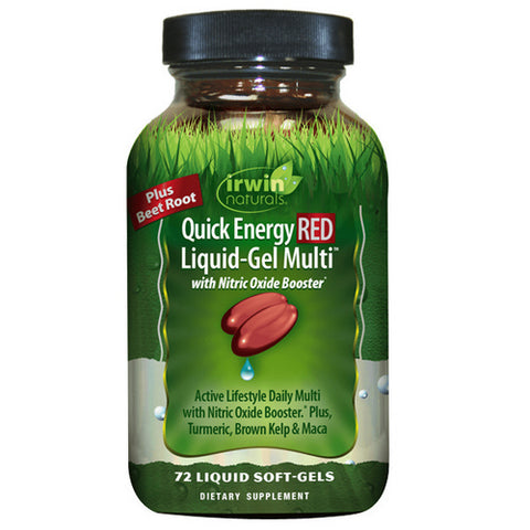 Irwin Naturals, Quick Energy RED Liquid-Gel Multi, 72 Softgels Irwin Naturals