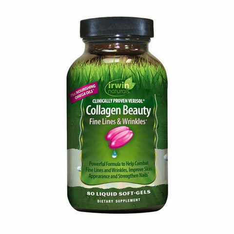 Irwin Naturals, Clinically Proven Verisol Collagen Beauty, 80 Softgels Irwin Naturals