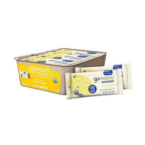 Gomacro, MacroBar Lemon And Lemon, 12 Count Gomacro