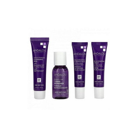 Andalou Naturals, To Go Age Defying Routine Set, 4 Count Andalou Naturals