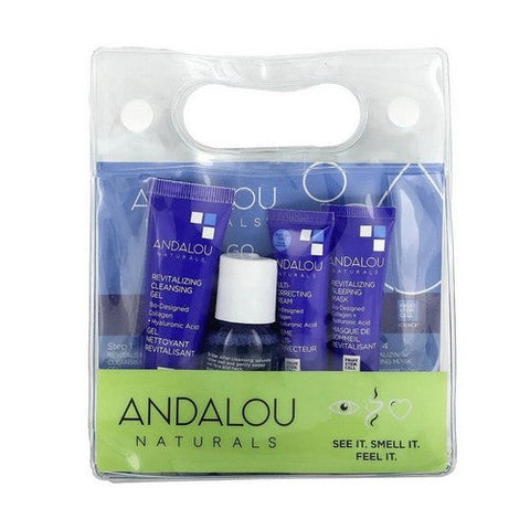 Andalou Naturals, To Go Deep Hydration Routine Set, 4 Count Andalou Naturals