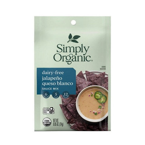 Simply Organic, Organic Dairy-Free JalapeÃƒÂ±o Queso Blanco Sauce Mix, 0.85 Oz