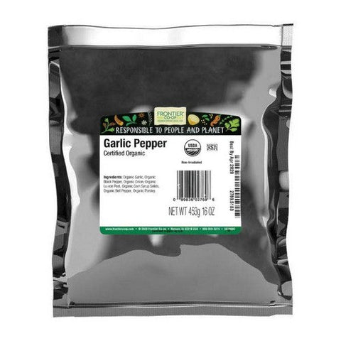 Frontier Coop, Organic Garlic Pepper, 1 Lb