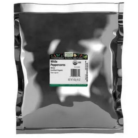 Frontier Coop, Organic White Peppercorns, 1 Lb