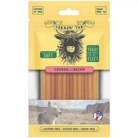 Yellow Yak, Bacon Churro Chews, 4 Oz Yellow Yak