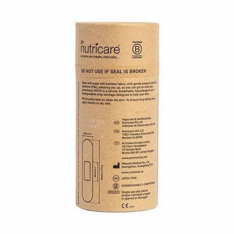 Patch, Natural Bamboo Adhesive Bandages, 25 Count