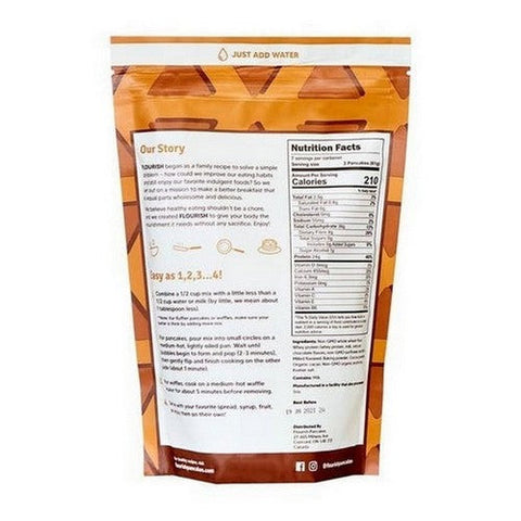 Flourish, Chocolate Protein Pancake Mix, 15.37 Oz
