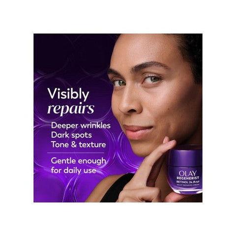 Olay, Retinol 24 Max Night Face Moisturizer for Dull Skin, 1.7 Oz