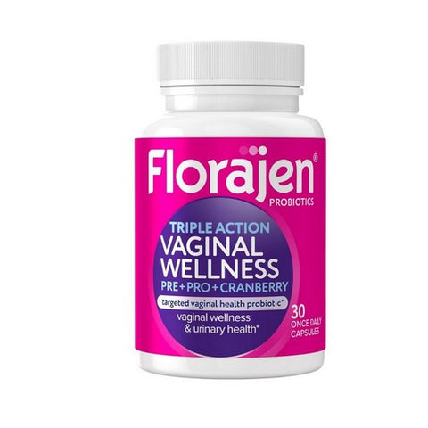 Florajen, Triple Action Women's Pre Plus Probiotic Plus Cranberry, 30 Caps Florajen