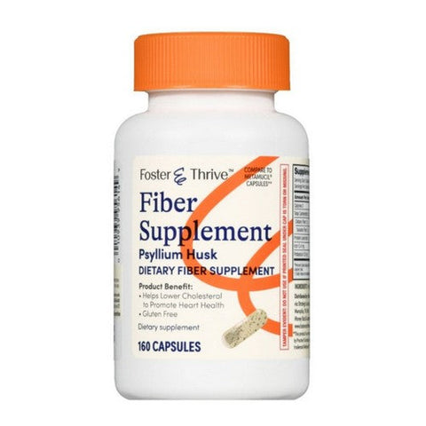 Foster And Thrive, Fiber Supplement Psyllium Husk, 160 Caps Foster And Thrive