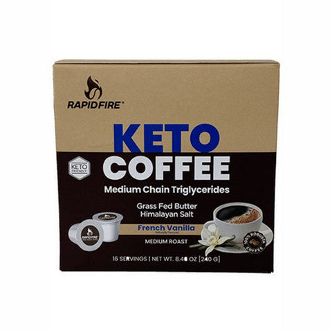 Rapid Fire, Keto Coffee French Vanilla Pods, 8.46 Oz Rapid Fire