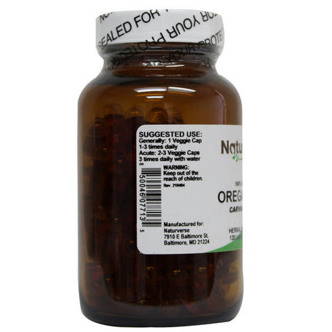 Naturverse, Oregano Oil Liquid Capsules Standardized, 120 VegCaps Naturverse